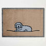 Fluffy Dog Doormat, Natural, thumbnail 3 of 8