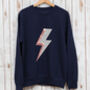 Ladies Lightning Bolt Sweatshirt, thumbnail 4 of 6