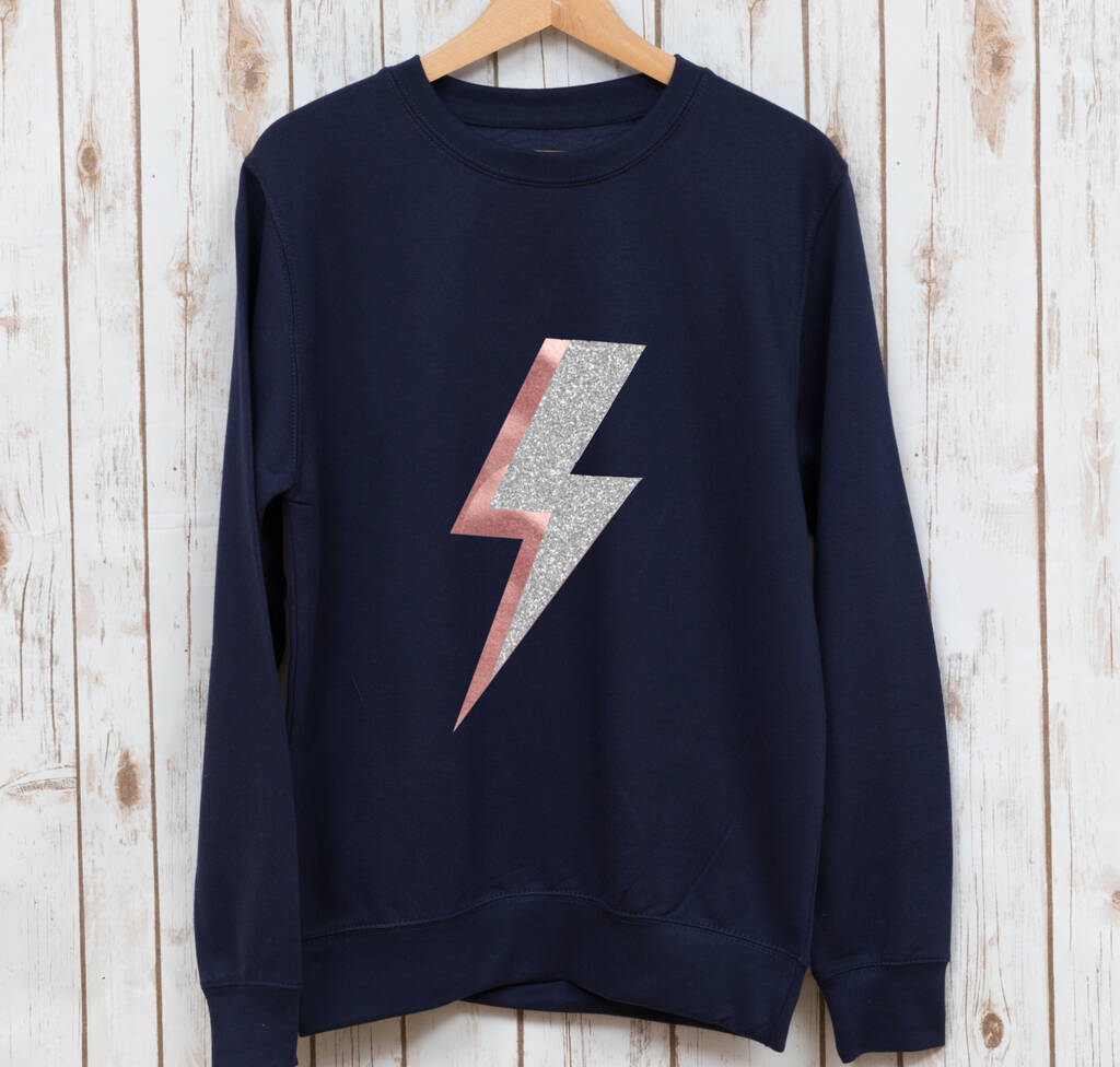 Ladies Lightning Bolt Sweatshirt By Betty Bramble