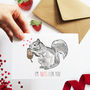 Cute Squirrel Anniversary Card 'I'm Nuts For You', thumbnail 1 of 2