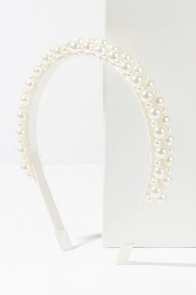 Poppy Pearls Headband // Ages Three Upwards // Comes With A Pink Satin Drawstring Bag, 1 of 4