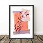 Leaf Silhouette Abstract Art Print, thumbnail 6 of 7