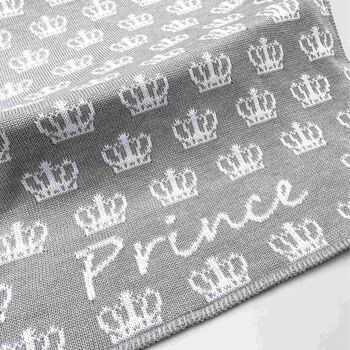 Personalised Knitted Crown Baby Blanket, 3 of 7