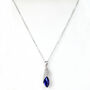 Pointed Teardrop Crystal Pendant Necklace, thumbnail 5 of 7