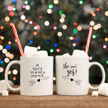 Couples Engagement Mug Set, 9 of 9