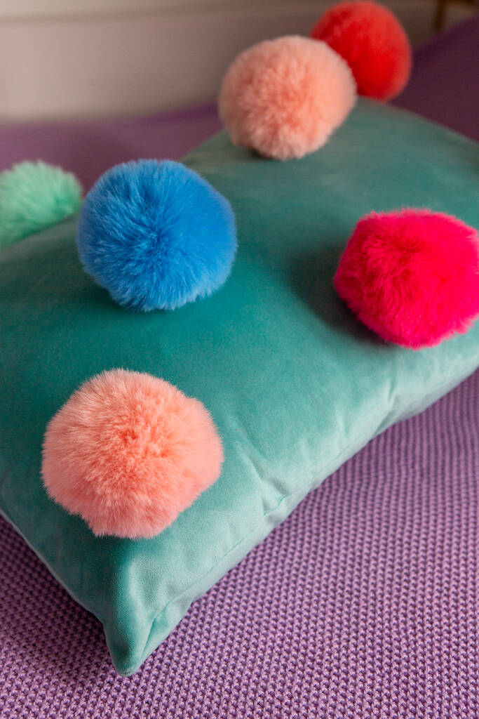 pom pom cushion