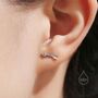 Sterling Silver Tiny Arrow Screw Back Earrings, thumbnail 6 of 10