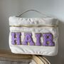 Personalised Canvas Patch Toiletry Cosmetic Case, thumbnail 1 of 4