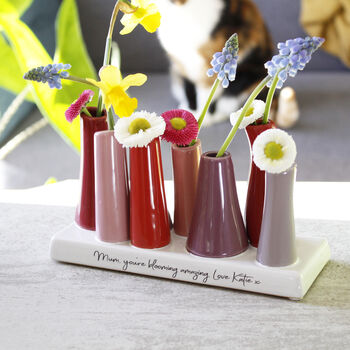 Personalised Blooming Amazing Mum Multi Stem Vase, 5 of 12