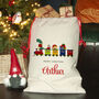 Personalised Kid's Christmas Train Christmas Sack, thumbnail 1 of 4