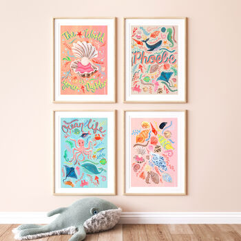 Sea Life Name Print Set, 8 of 12