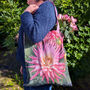 Pink Cactus Dahlia Tote Bag, thumbnail 3 of 5