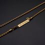 Gold 3mm Rope Necklace, thumbnail 1 of 11