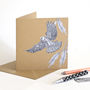 Red Footed Falcon Recycled Greetings Card, thumbnail 1 of 2