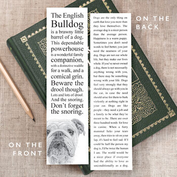 Funny English Bulldog Bookmark, 2 of 7