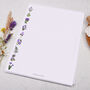 A4 Letter Writing Paper With Purple Flowers And Ferns, thumbnail 3 of 4