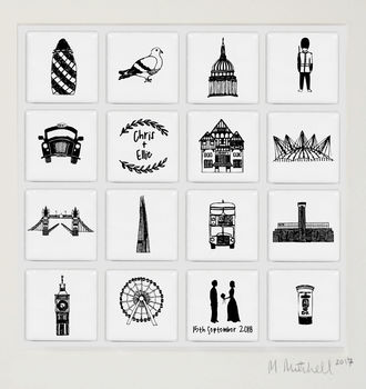 London Personalised Illustrated Wall Art, 5 of 8