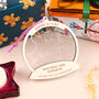 Personalised Engagement Snow Globe Map Christmas Bauble, thumbnail 1 of 6
