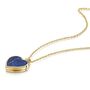 Lapis Lazuli Heart Locket 18 K Gold Plate, thumbnail 6 of 8