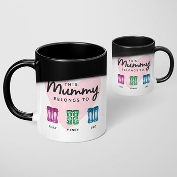 Personalised Mum Mummy Welly Mug Birthday Mothers Day, 5 of 6
