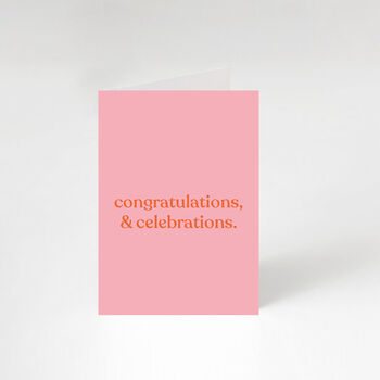 'Congratulations And Celebrations' Greetings Card, 2 of 2