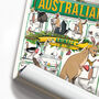 Australia In The Bathroom, Funny Toilet Art, thumbnail 4 of 7