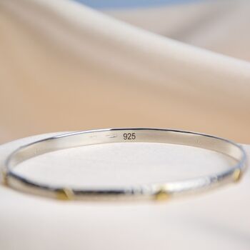 Personalised Sterling Silver Mia Heart Bangle, 5 of 7