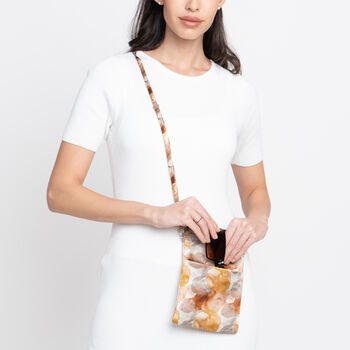 Silk Zipped Crossbody Bag Organic, 7 of 9