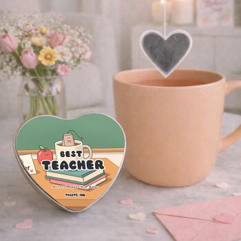 Best Teacher Heart Shaped Tea Bags, 2 of 5