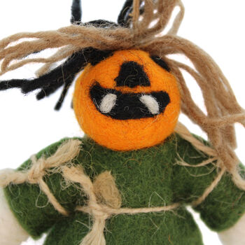 Handmade Pumpkin Scarecrow Halloween Hanging Decoration, 2 of 5