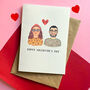 Personalised Anniversary Couple Portrait Card, thumbnail 4 of 4