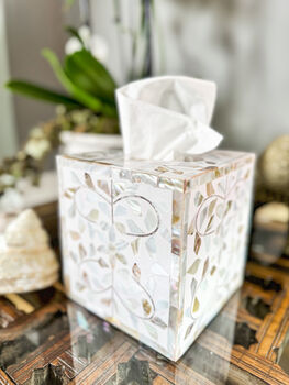 Mother Of Pearl Inlay Tissue Box | Sandy Shores, 5 of 6