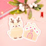 Cute Christmas Sticker Decal Stocking Filler, thumbnail 1 of 2
