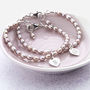Personalised Silver And Pearl Bracelet For Bridesmaids, thumbnail 3 of 6