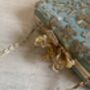 Mint Green Handcrafted Flower Clasp Clutch Bag, thumbnail 9 of 9