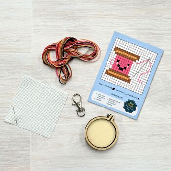 You Make Me Sew Happy! Mini Matchbox Cross Stitch Kit, 10 of 12