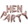 Rose Gold Hen Party Balloon Bunting Decoration, thumbnail 2 of 3
