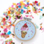 Ice Cream Cone Cross Stitch Kit, thumbnail 3 of 8