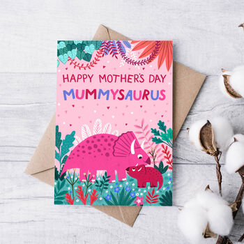 Cute Dinosaur Mother's Day Card Mummysaurus, 2 of 3