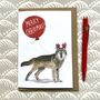 Wolf Christmas Card, thumbnail 1 of 3