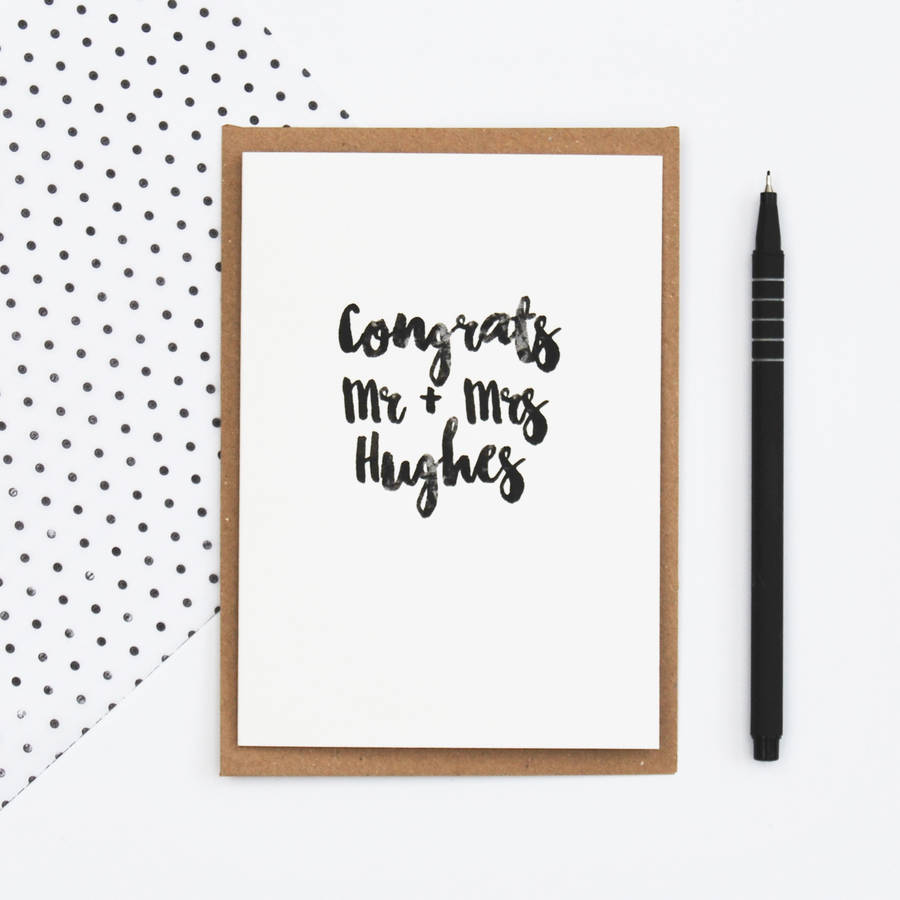 Personalised Mr And Mrs Card By Studio Thirty Two | notonthehighstreet.com