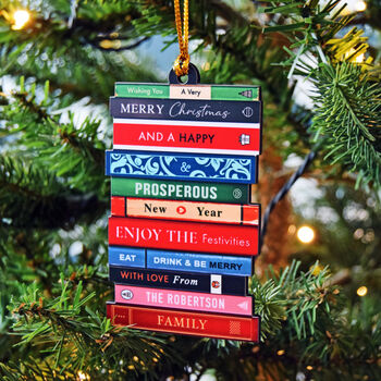 Personalised Books Christmas Tree Decoration, 3 of 5