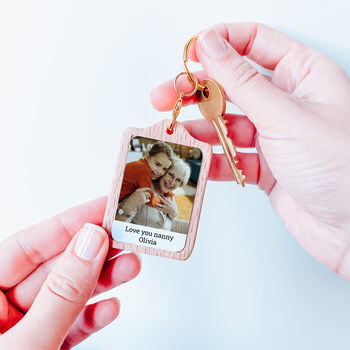 Wooden Photo Keyring For Dad, Father's Day Gift, 7 of 8