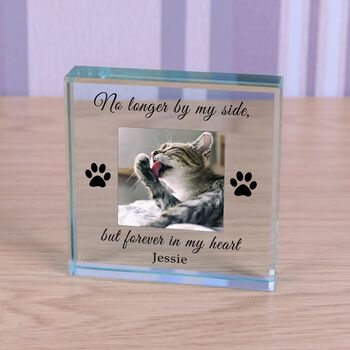 '… Forever In My Heart' Pet Memory Photo Glass Token, 2 of 2