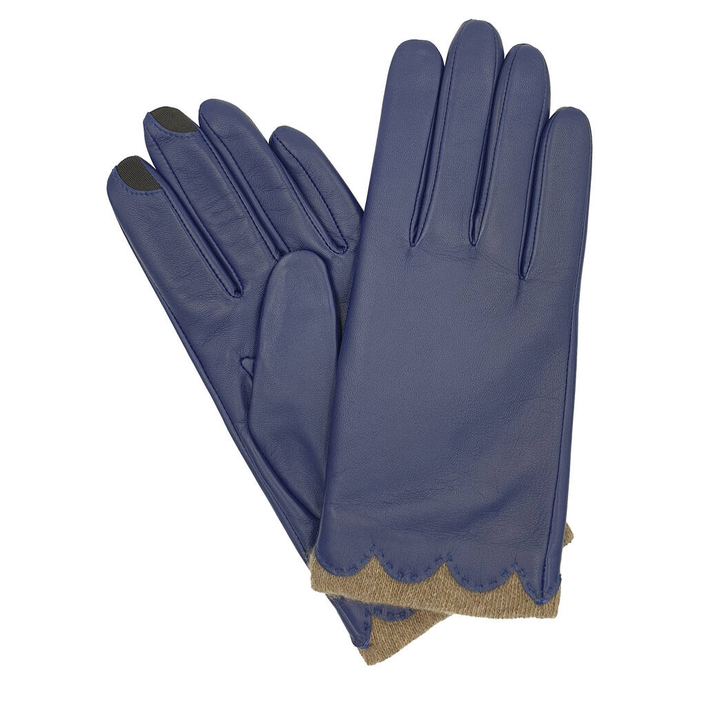 Beatrice. Women's Leather Touchscreen Gloves By Gloves