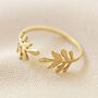 Adjustable Stainless Steel Fern Leaf Ring, thumbnail 6 of 8