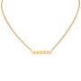 Personalised Sparkling Petite Cosmic Star Bar Necklace In Gold, thumbnail 1 of 2