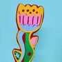 'Blooming Lovely' Tulip Flower Leather Bookmark, thumbnail 2 of 4