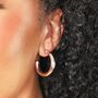 Stainless Steel Chunky Hoop Earrings, thumbnail 2 of 4