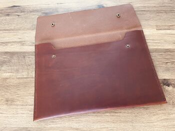 Personalised Spanish Brown Leather A4 Documents Holder, 6 of 12
